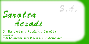 sarolta acsadi business card